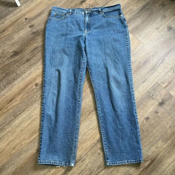 Duck Head Straight Leg Boot Cut Blue Denim Jeans Women’s Size 18 - Picture 1 of 7